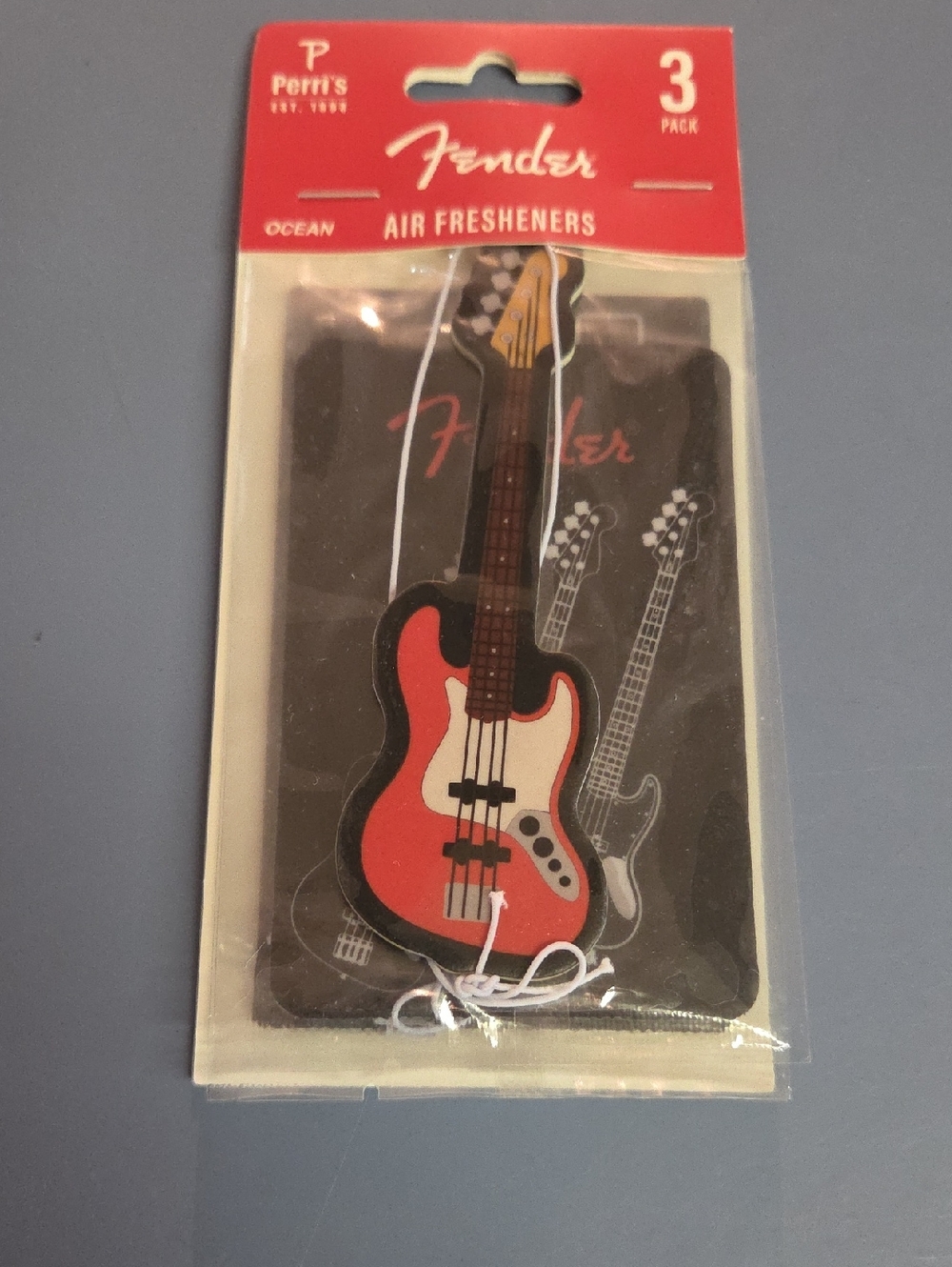 Fender Red & White Guitar-Shaped Air Freshener 3-Pack